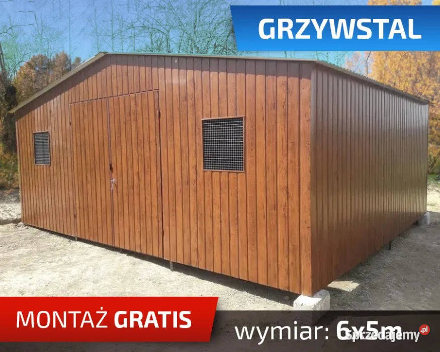 Garaż Drewnopodobny 6x5 Hale GrzywStal Bolesławiec