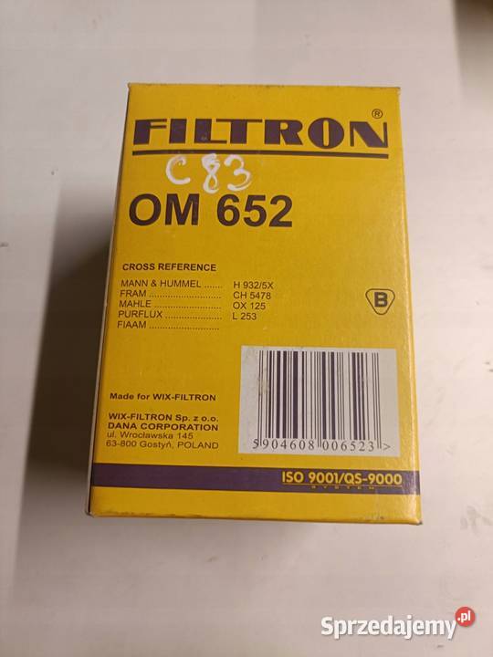 FILTR OLEJU Ford Galaxy VW Corrado Golf III osobowe Rudka