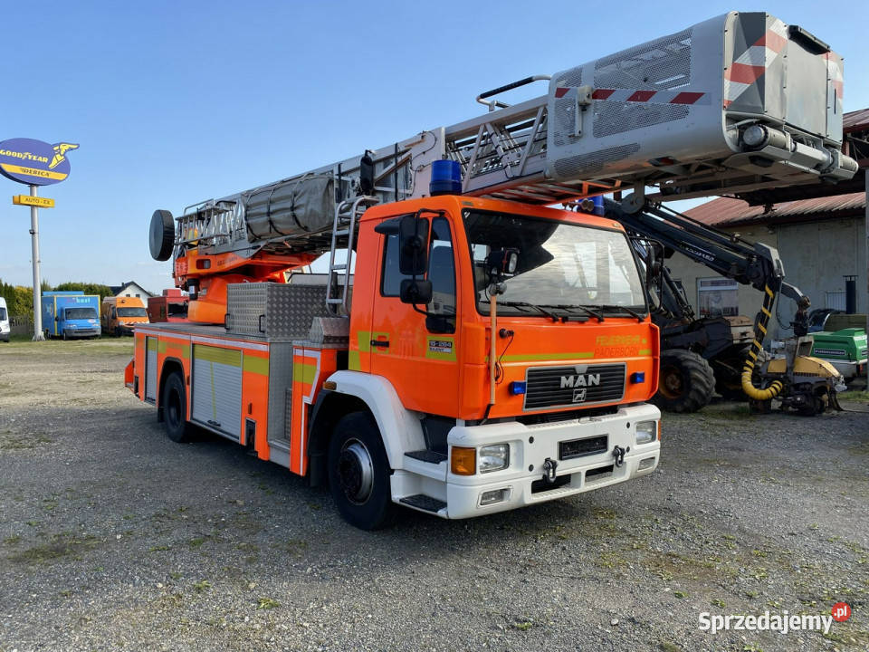 Man inny MAN 15264 Straż pożarna drabina czerwony Syców