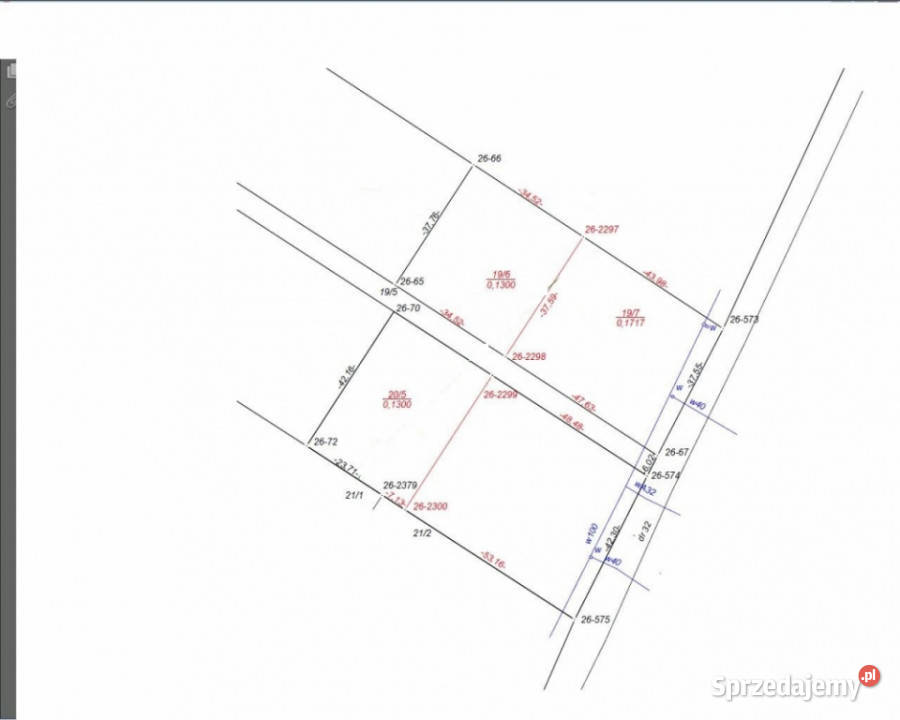 Pomiechówek Wymysły 1715m2 budowlana 38 do Sprzedaż