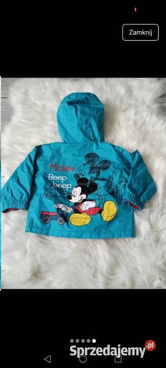 Kurtka z kapturem Disney wiatrówka jesień 68 kolorowy Kurtki i płaszcze sprzedam