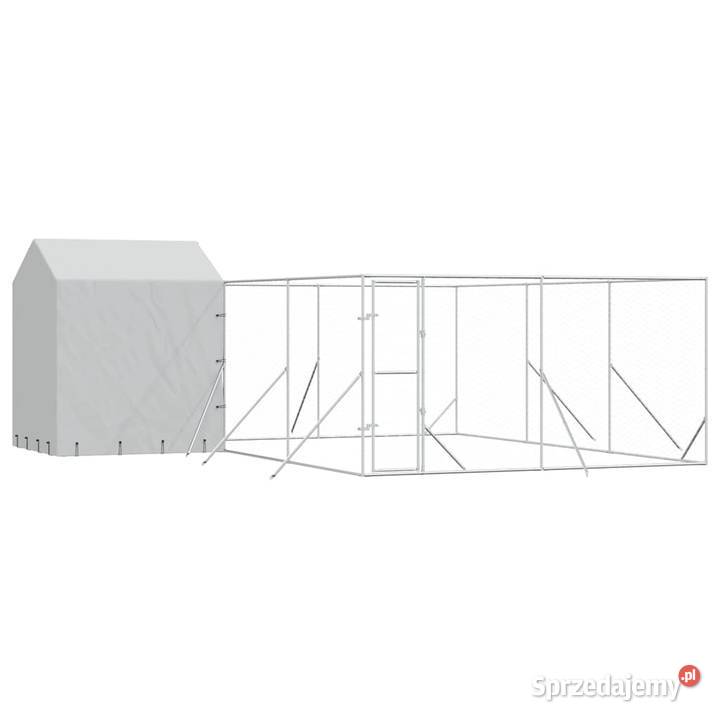 vidaXL Kojec psa z dachem srebrny 6x6x25 Warszawa sprzedam