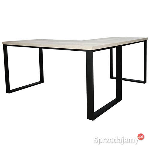 Biurko narożne lewe loft Dąb Halifax biały 160 lubelskie Biłgoraj