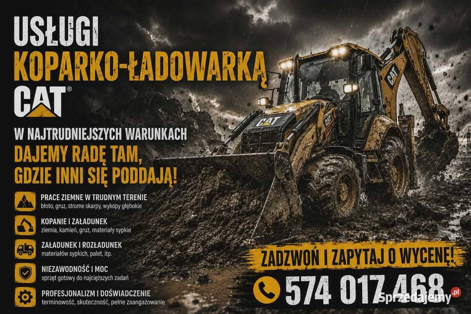Usługi koparko-ładowarką (Cat 428D)