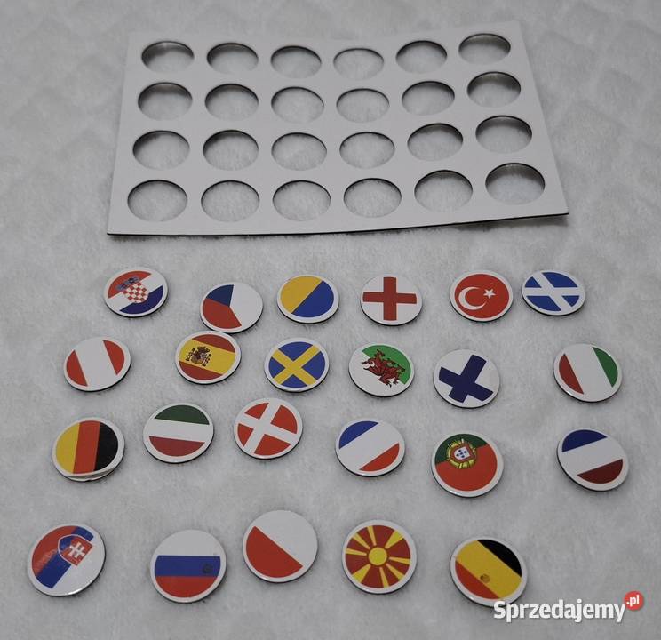 Magnes na lodówkę flagi 23 krajów 16 Kolekcje Magnesy śląskie Czeladź