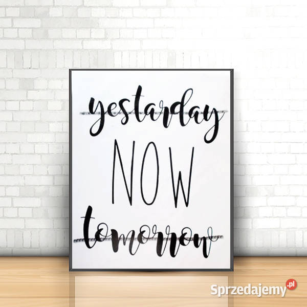 napisy plakat 40x50 skandynawski plakat biało Gdańsk