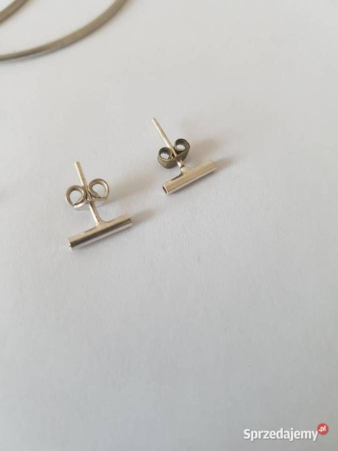 Kolczyki 5 srebrne i posrebrzane małopolskie Nowy Sącz