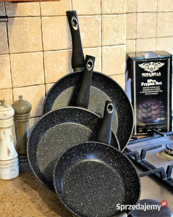 Komplet 3 patelni mazowieckie Grodzisk Mazowiecki sprzedam