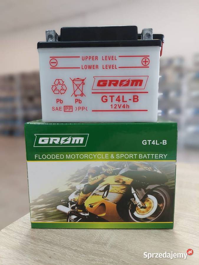 Akumulator motocyklowy GROM YGT4LB 12V 4Ah 60A P Akumulatory motocyklowe Sosnowiec