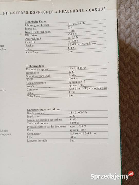 Słuchawki nauszne Sennheiser HD 455 Expression Przysucha