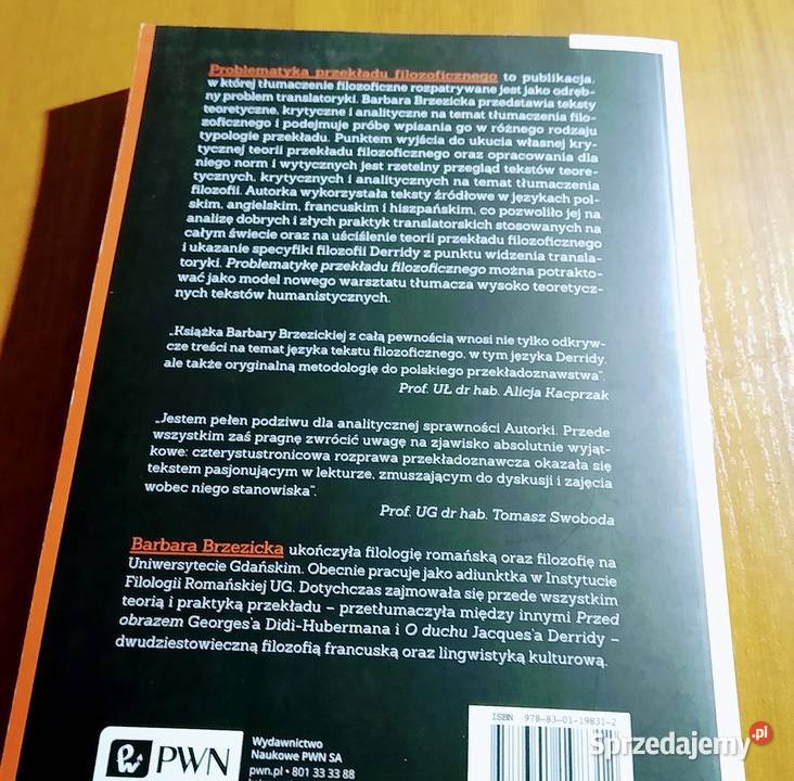 Problematyka przekładu filozoficznego Brzezicka Gdańsk