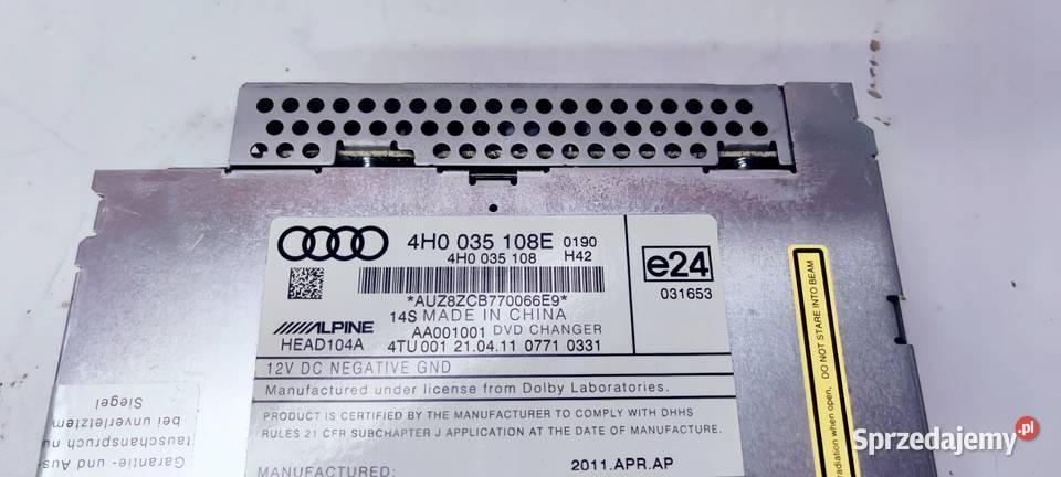 ZMIENIARKA PŁYT CD AUDI A6 C7 A8 D4 4H0035108E Przystajń