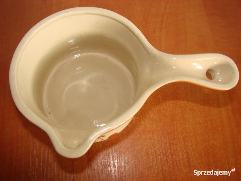 Bolesławiec ceramika PRL rondelek