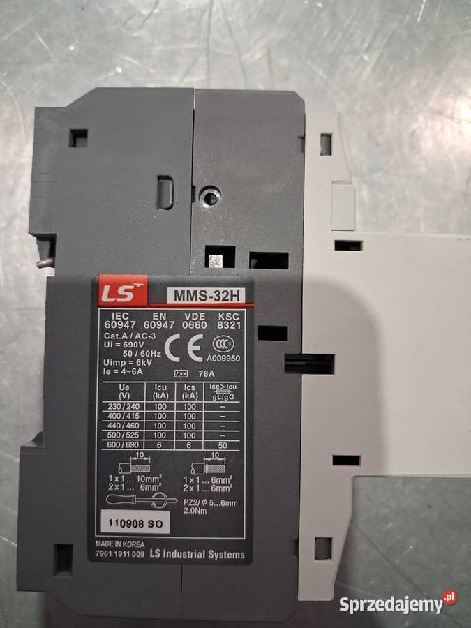 Wyłącznik silnikowy MMS32H 46A 3P 100kA LS Gliwice