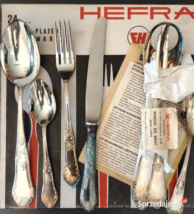 HEFRA komplet sztućców posrebrzanych model sprzedam