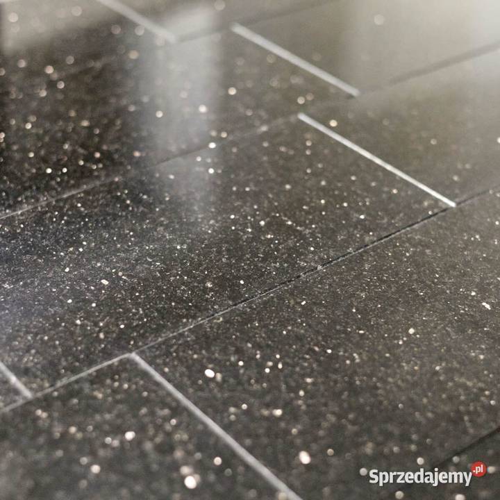 Płytki granit Black Galaxy polerowany 305x1525x1 Płytki elewacyjne pomorskie
