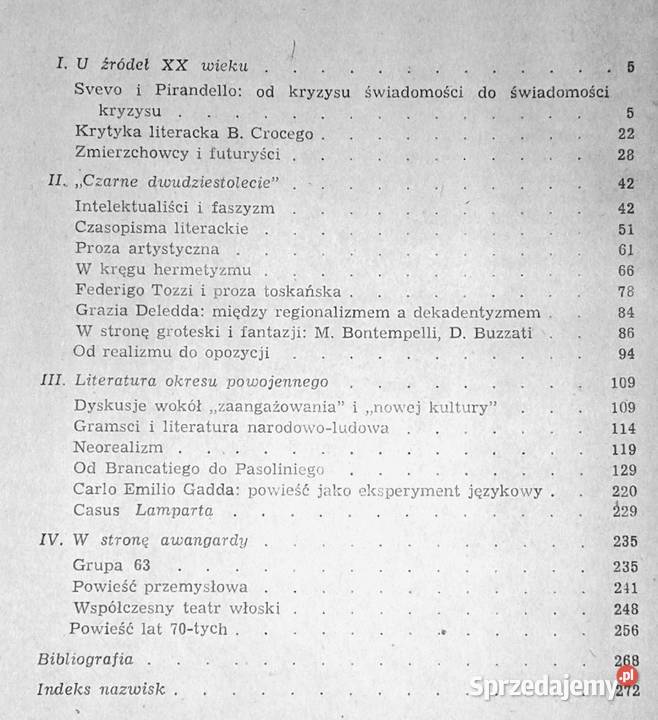 Historia literatury włoskiej XX wieku Joanna Chełm sprzedam
