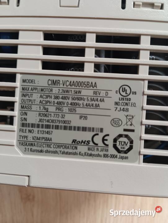 Falownik YASKAWA V1000 1522 kW Białogard sprzedam