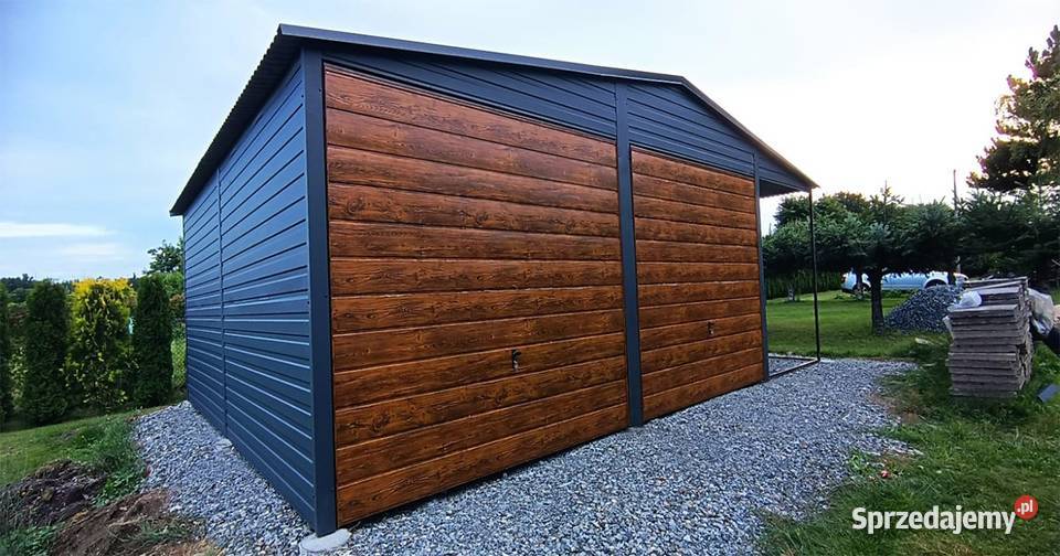 Garaż blaszany drewnopodobny 8x6 producent 9x6 warmińsko-mazurskie Olsztyn sprzedam