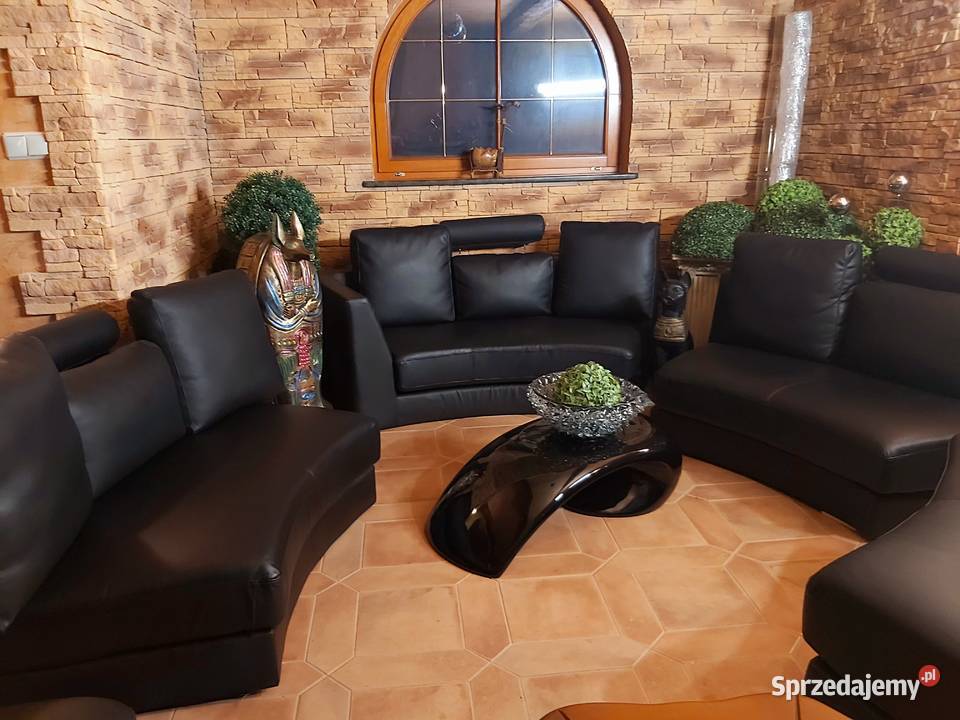 Sofa narożna skóra modułowa wyprzedaż ekspozycji Wrocław