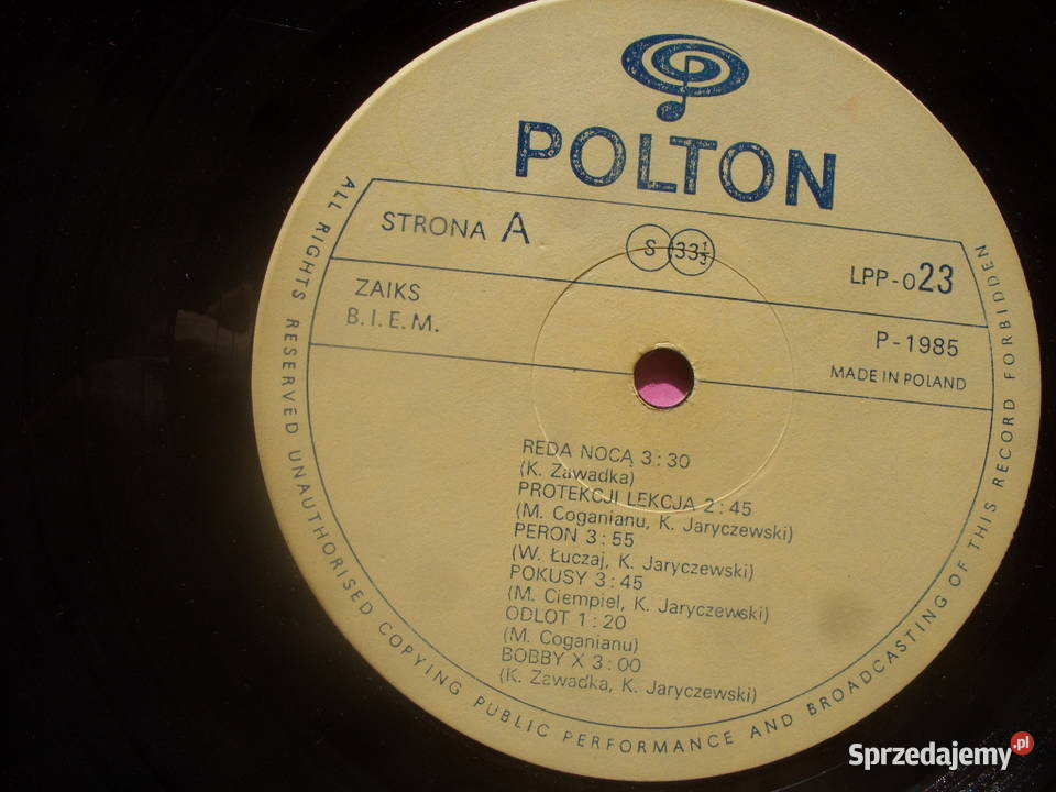 WINYL LP REDA NOCA 1985 dolnośląskie Wołów