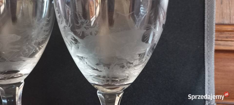 Rosenthal 3 kieliszek do wina motyw myśliwskie