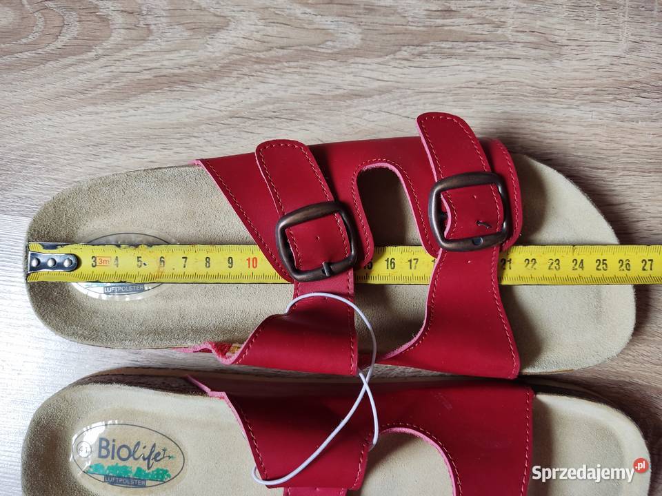 Klapki Biolife czerwone nowe Głuchołazy