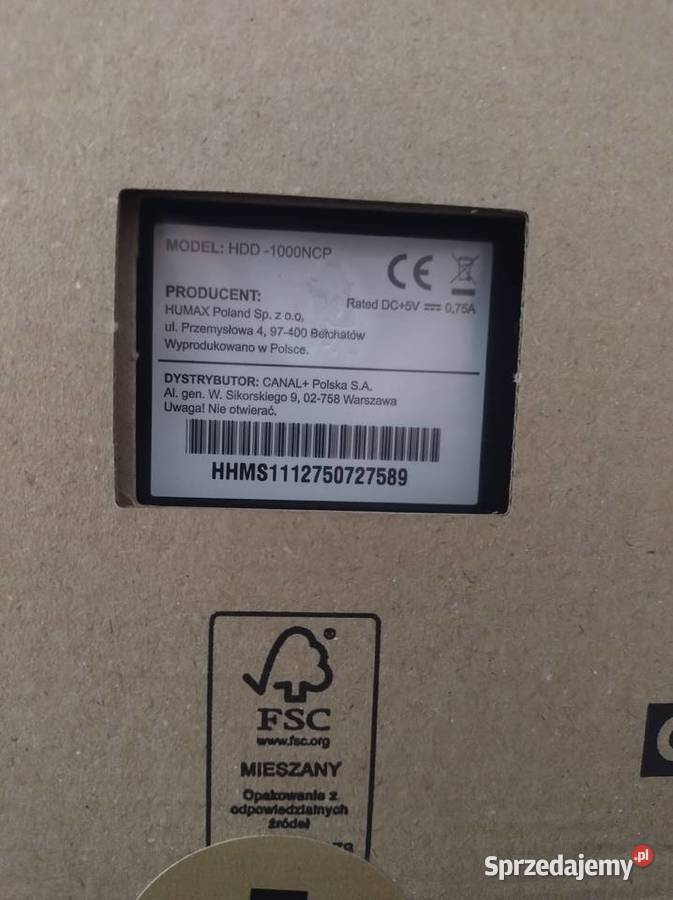 Dysk video 1 TB wielkopolskie Chodzież sprzedam