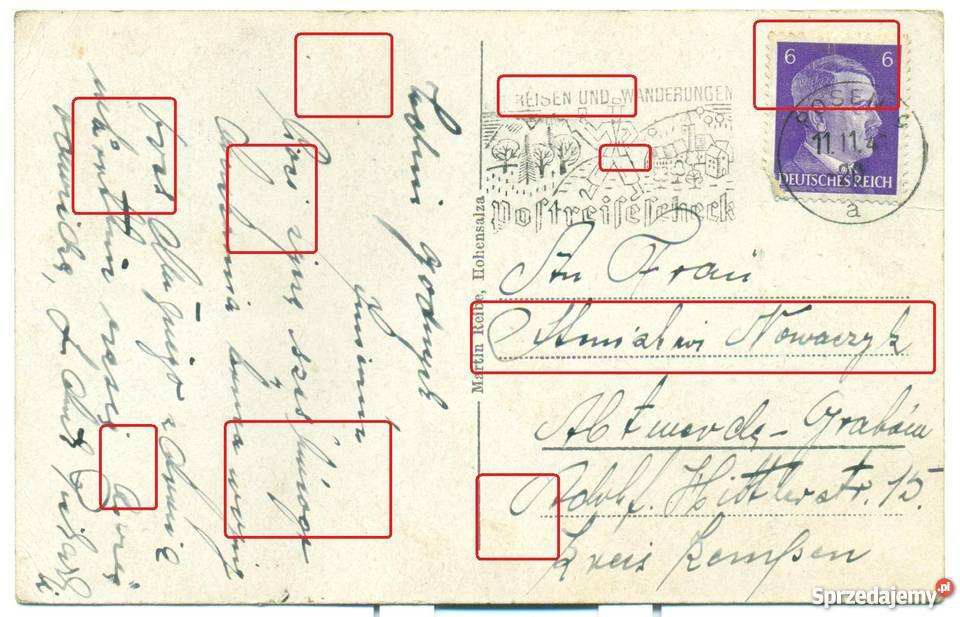 Pocztówka Hohensalza Friedrichstrasse Inowrocław Ostrów Wielkopolski