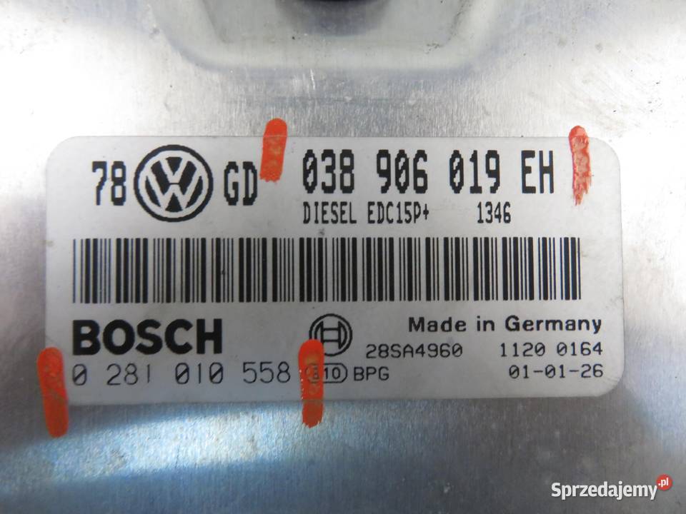 STEROWNIK VW PASSAT B5 FL 19 TDI AWX 038906019EH małopolskie