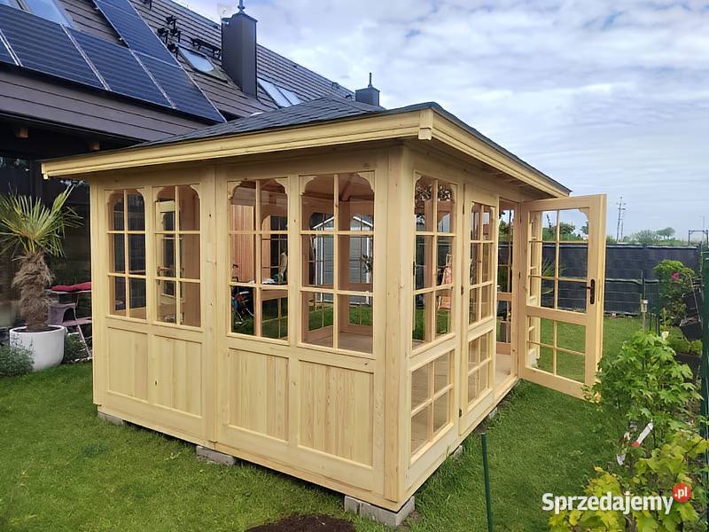 Altana 32 altanka 4x4 oszklona drzwi śląskie Parzymiechy