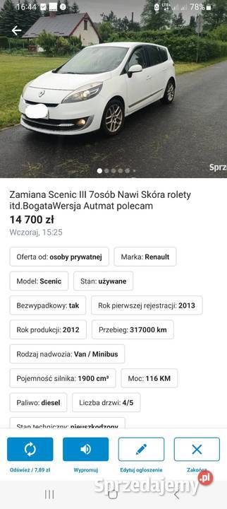 Scenic III Sprzedam Zamienię Kowary