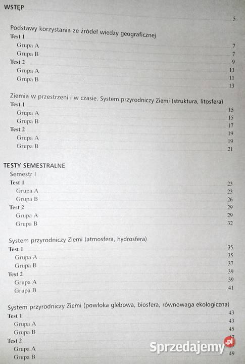Geografia 1 Testy sprawdzające Krzysztof miękka Chełm