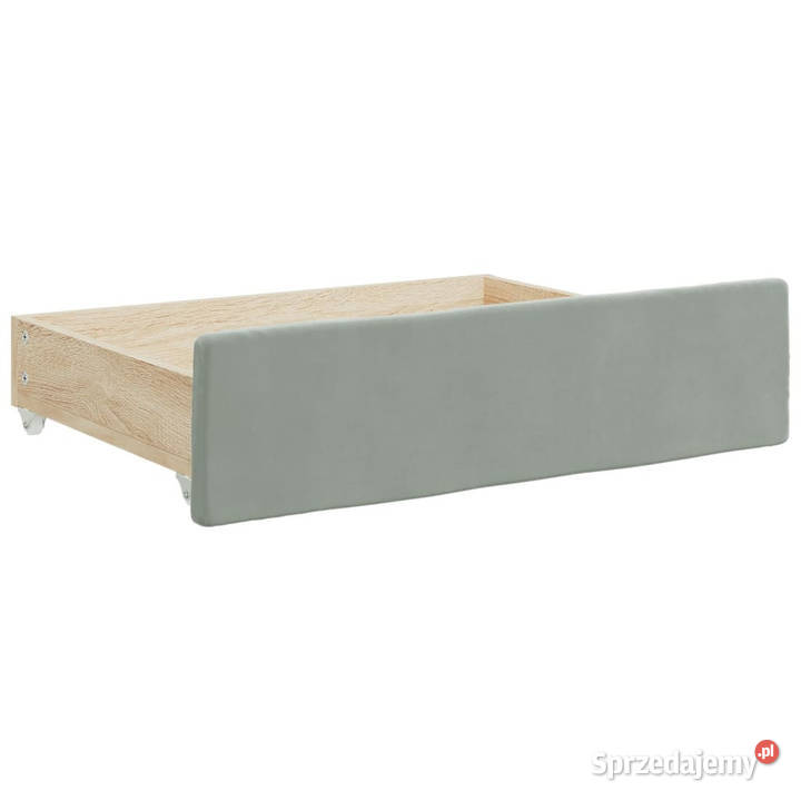 Sofa rozsuwana z szufladami jasnoszara aksamit Warszawa sprzedam