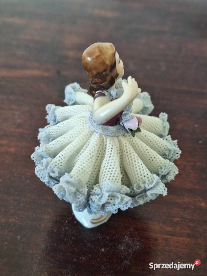 Figurka porcelanowa Dresden koronkowa dama Gdańsk