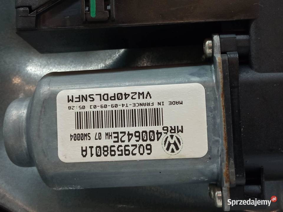 MECHANIZM SZYBY PRAWY PRZÓD 6Q2959801A VW