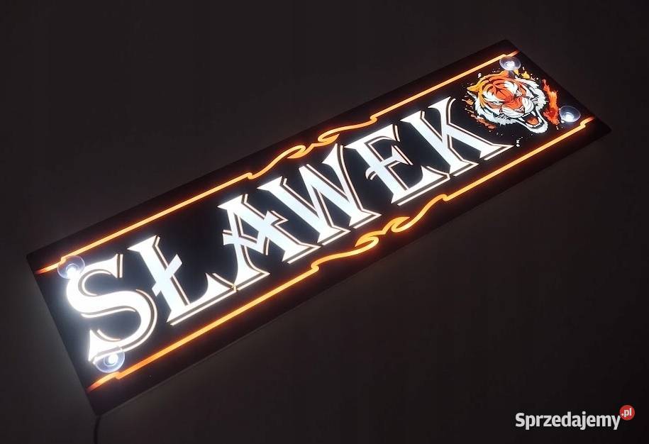 Tablica LED imienna LOGO tabliczka z imieniem Kobierno