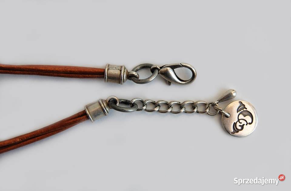 Naszyjnik korale ceramiczne miedzianobrązowe Lublin sprzedam