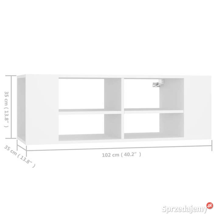Wisząca szafka TV biała 102x35x35 materiał Warszawa sprzedam