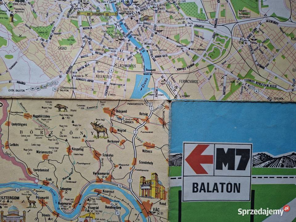 Ungarn Madarsko Węgry mapa Mapy i przewodniki Kraków