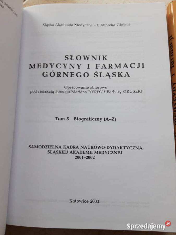 Słownik Medycyny i Farmacji Górnego Śląska 3 śląskie Bielsko-Biała