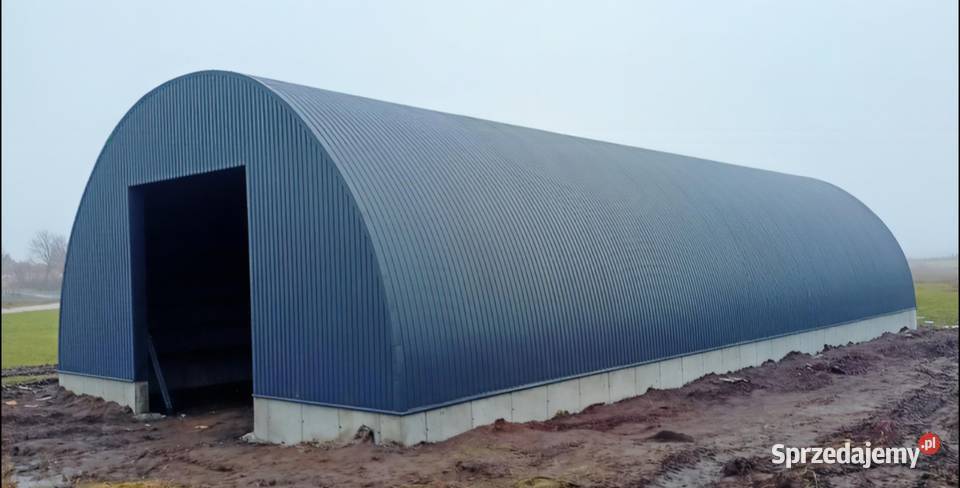 Hala łukowa 11 x 25m wiata na slome maszyny