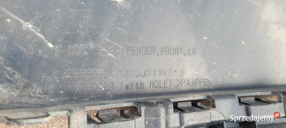 MITSUBISHI ASX BŁOTNIK PRZEDNI LEWY Ruda Śląska