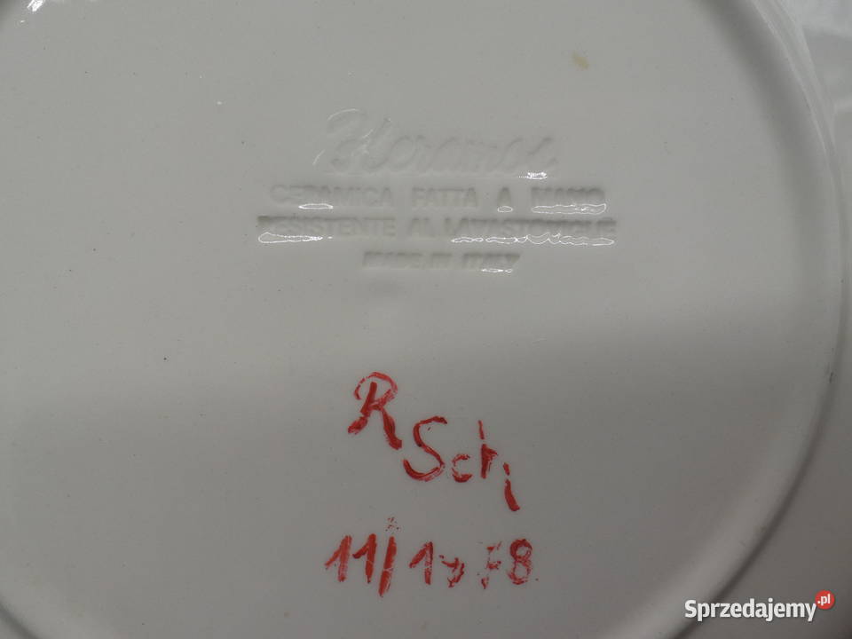 Ceramiczny Włoski talerz malowany wielkopolskie Raszków