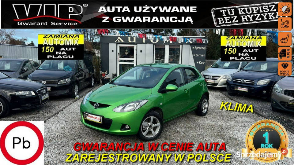 Mazda 2 SPRZEDANY 5 drzwi klimaAlu Grzane Fotele Świdnica sprzedam