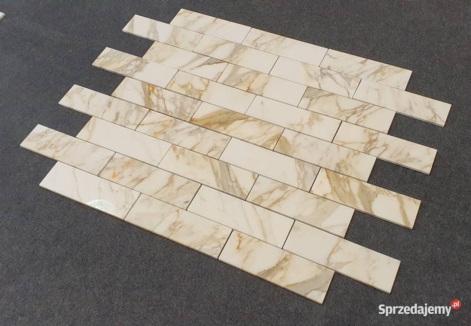Mozaika Bianco Calacatta Gold Cegiełka poler sprzedam