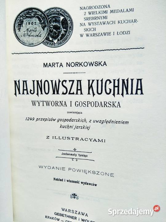 Najnowsza kuchnia przepisy kulinarne książki mazowieckie Warszawa