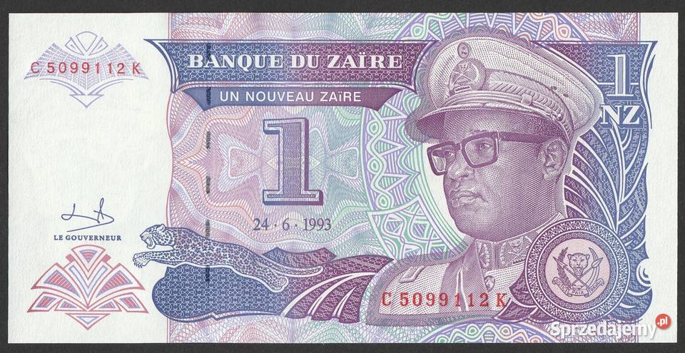 ZAIR 1 NOWY ZAIR 1993 MOBUTU SESE SEKO STAN