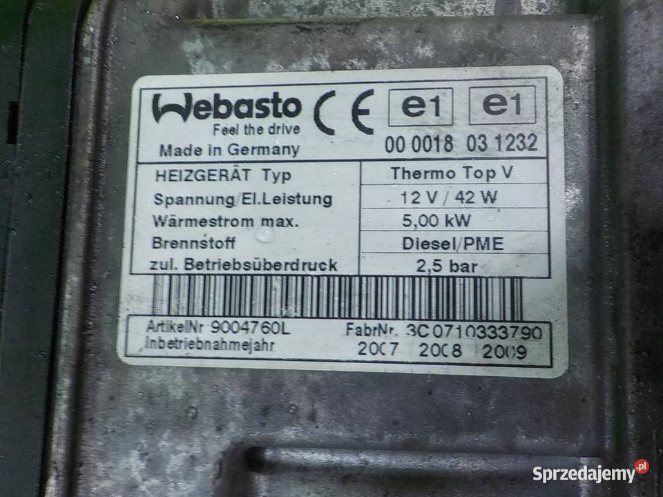 RANGE ROVER SPORT I 27 TDV6 07r SUV webasto osobowe Suków