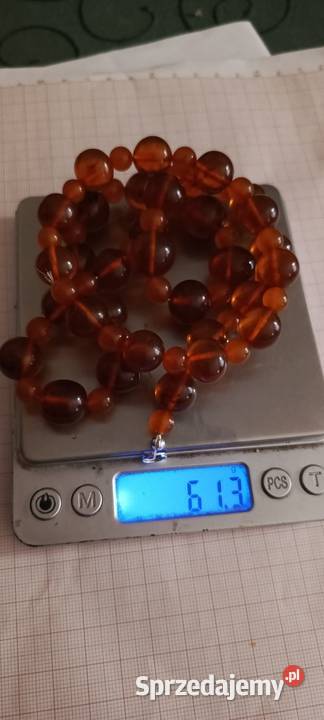 Naszyjnik Bransoletka Bursztyn Vintage